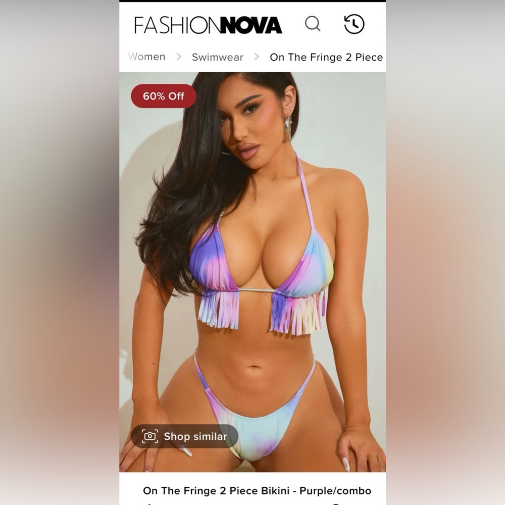 Fashion Nova 2 piece fringe bikini